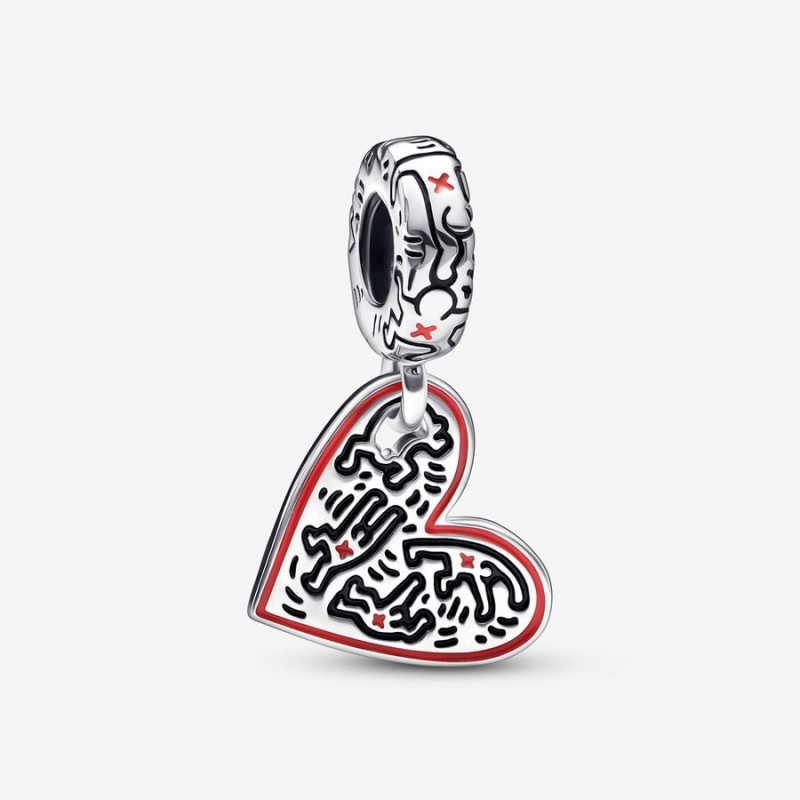 Sterling silver Pandora Keith Haring x Line Art People Dangle Charms | NOGXPD-106