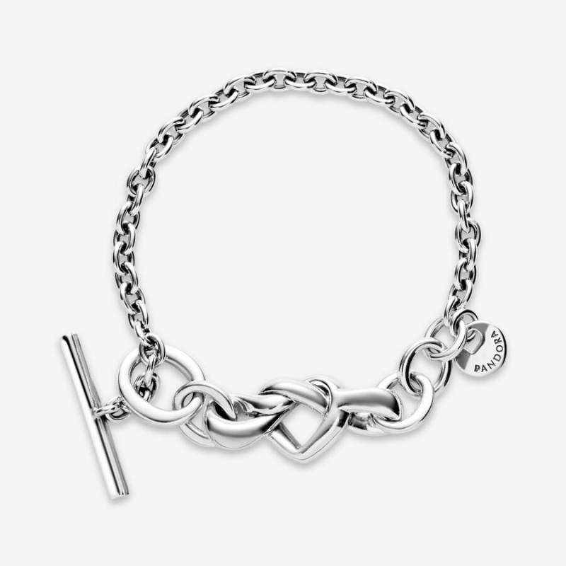 Sterling silver Pandora Knotted Non-charm Bracelets | QCYWAV-531