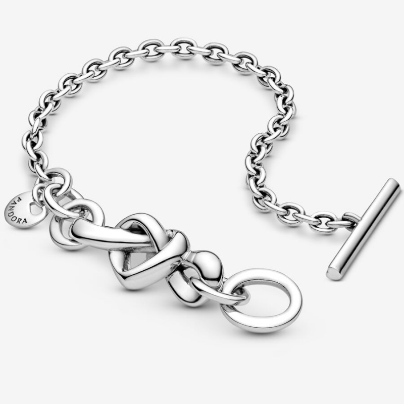 Sterling silver Pandora Knotted Non-charm Bracelets | QCYWAV-531