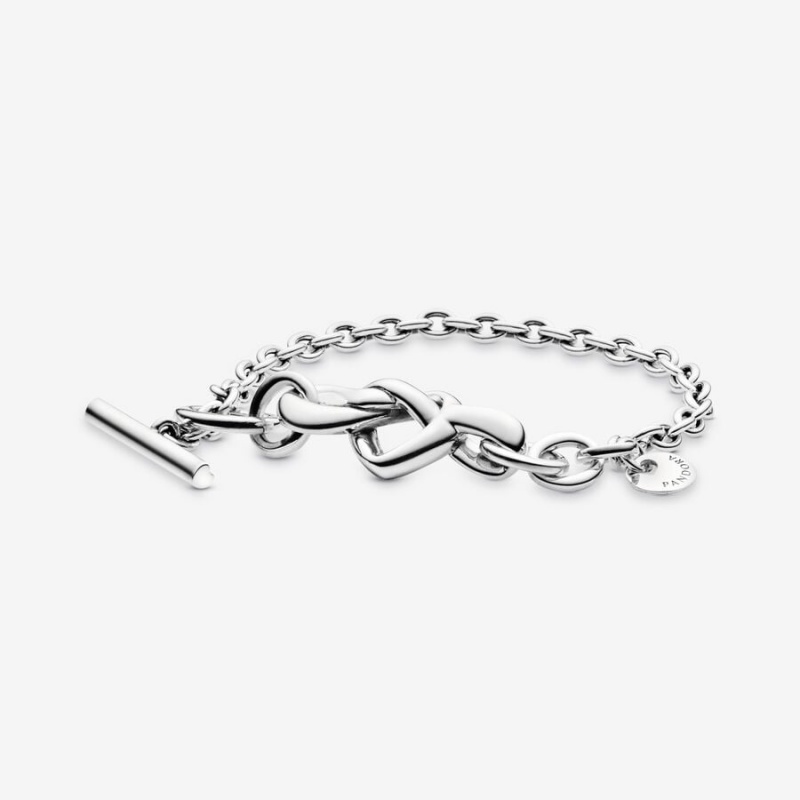 Sterling silver Pandora Knotted Non-charm Bracelets | QCYWAV-531