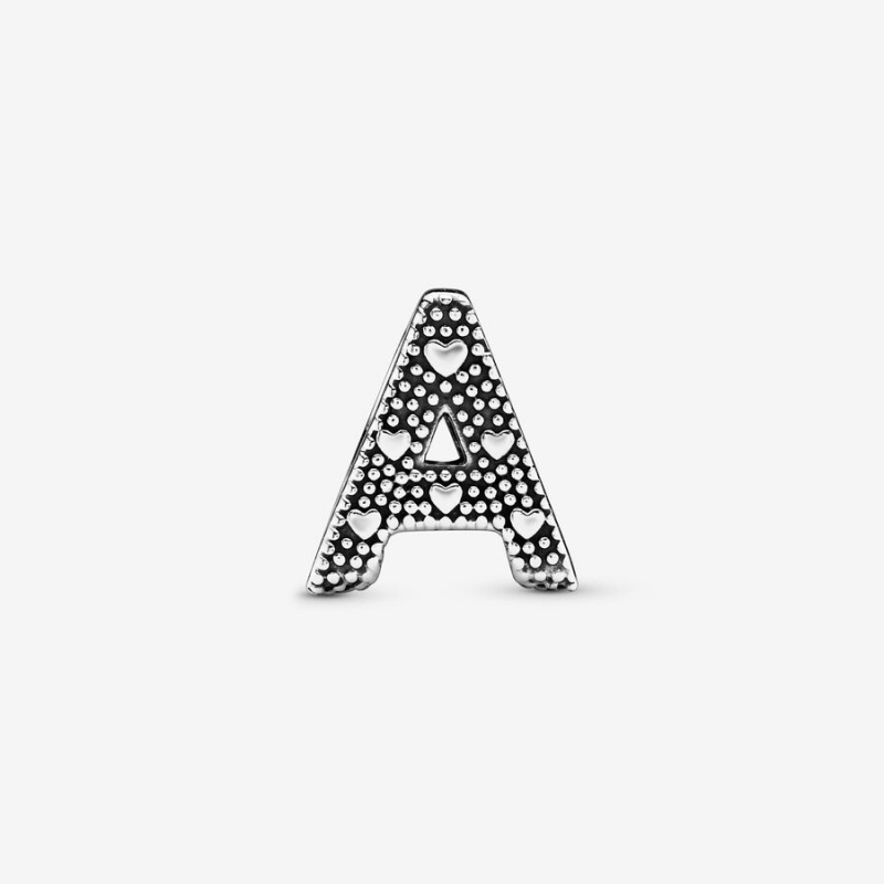 Sterling silver Pandora Letter A Alphabet Charms | XZWHYL-470