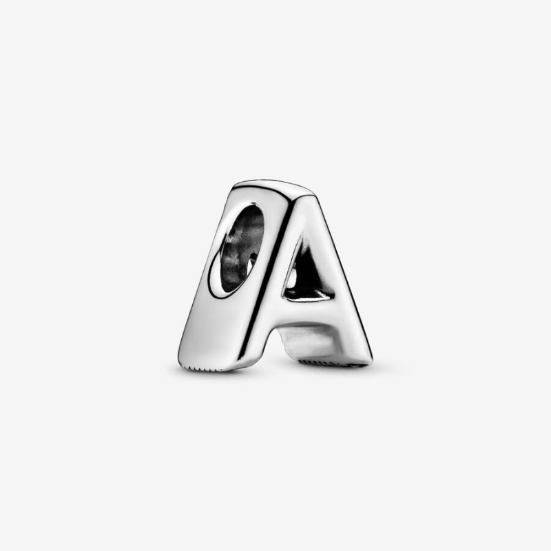 Sterling silver Pandora Letter A Alphabet Charms | XZWHYL-470