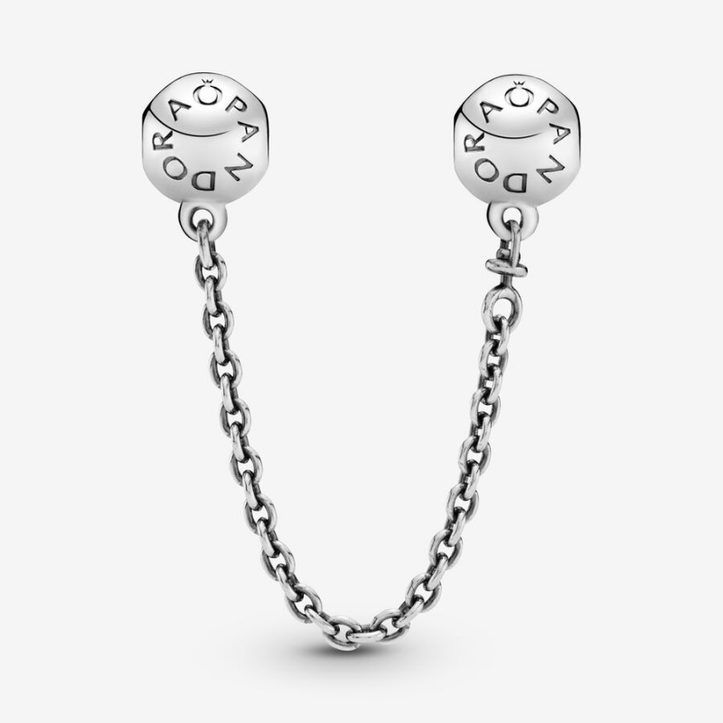 Sterling silver Pandora Logo Safety Chains | OTPKIU-741