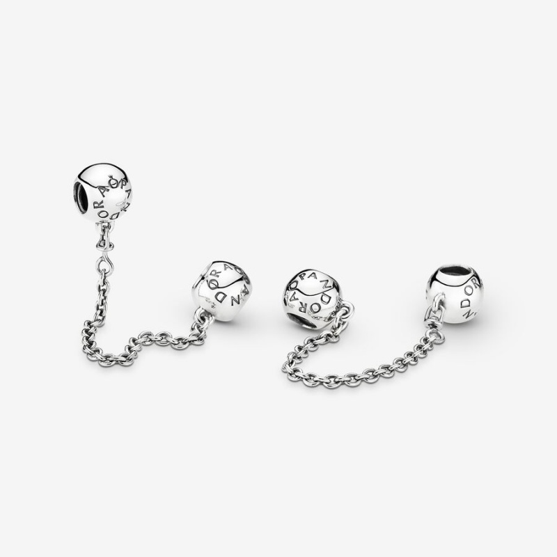 Sterling silver Pandora Logo Safety Chains | OTPKIU-741