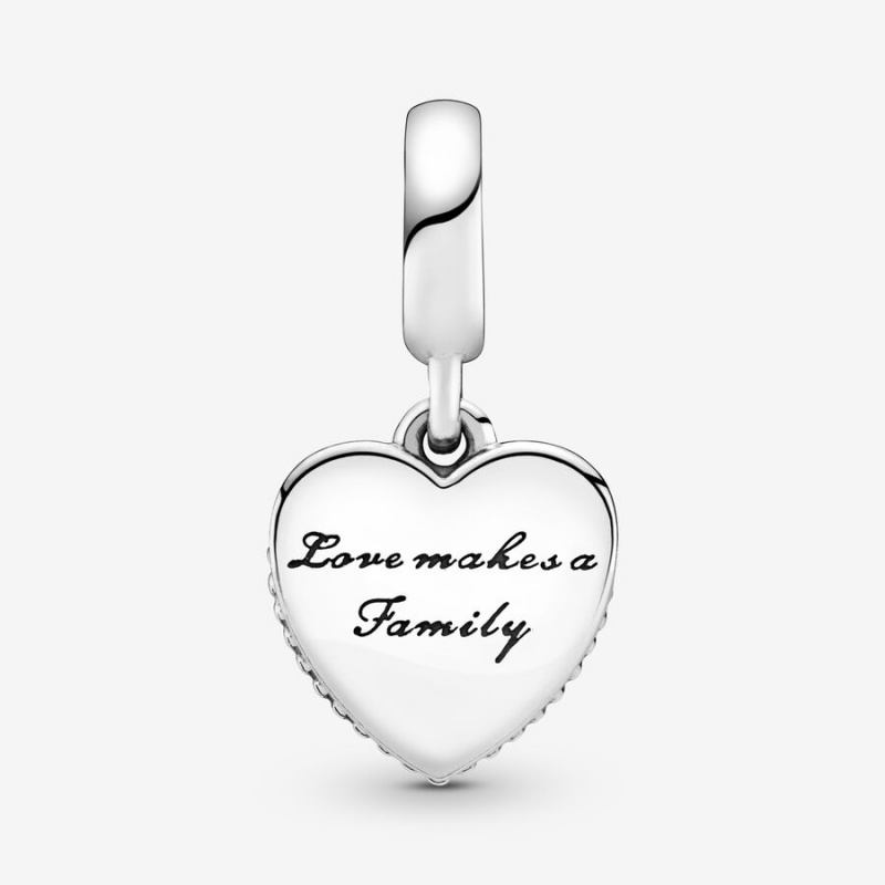 Sterling silver Pandora Love Makes A Family with Pink Dangle Charms | RCSBZH-207