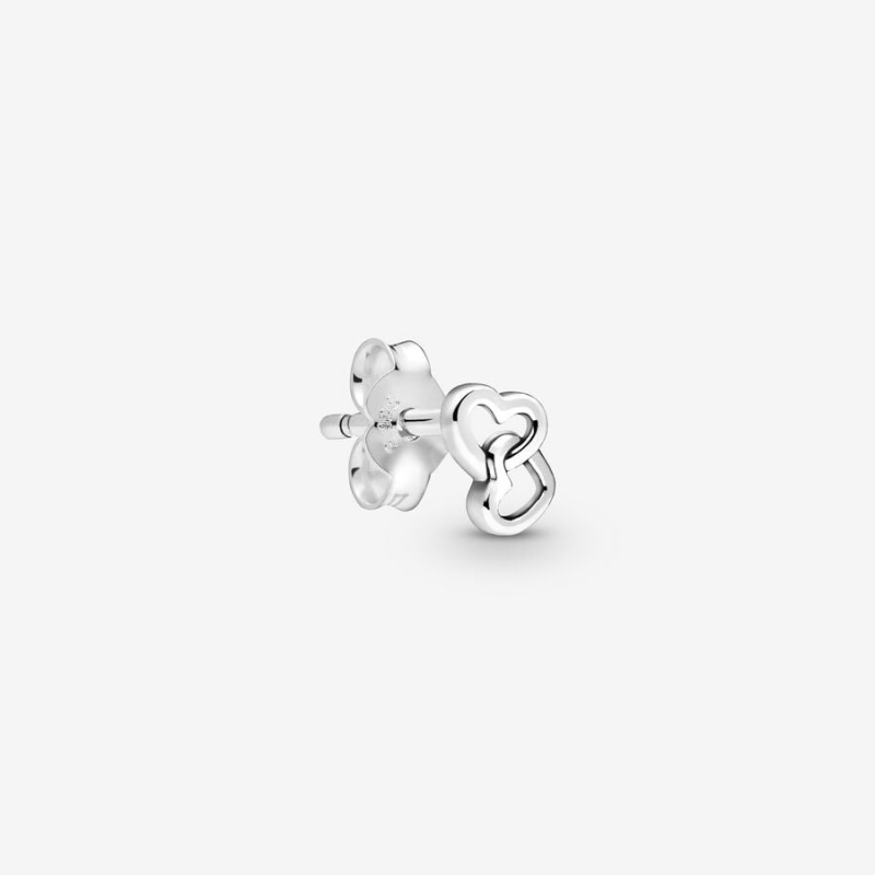 Sterling silver Pandora ME Chained Hearts Single Stud Earrings | TRHSDP-408