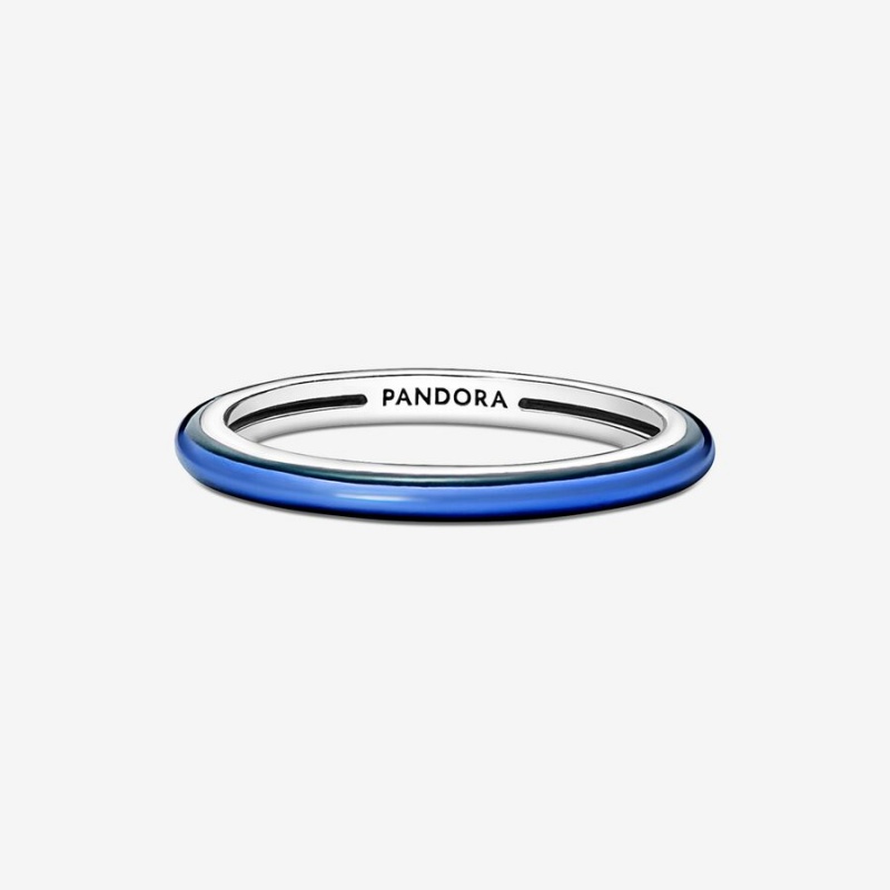 Sterling silver Pandora ME Electric Blue Stackable Rings | MISVLA-672