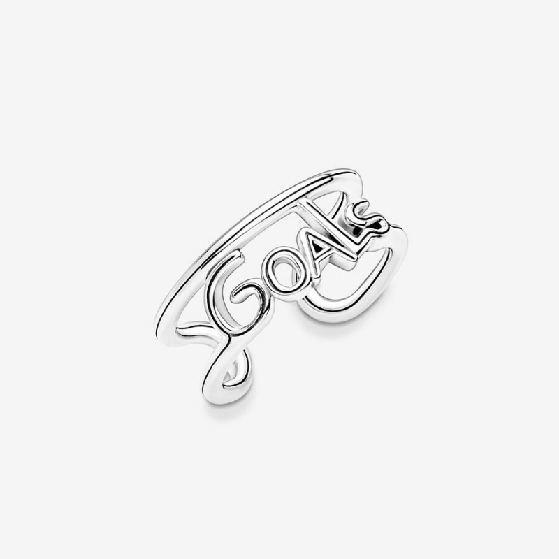 Sterling silver Pandora ME Goals Open Statement Rings | NPFGWT-809