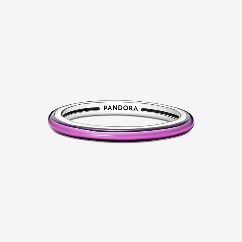 Sterling silver Pandora ME Shocking Purple Stackable Rings | ZLDTVI-043