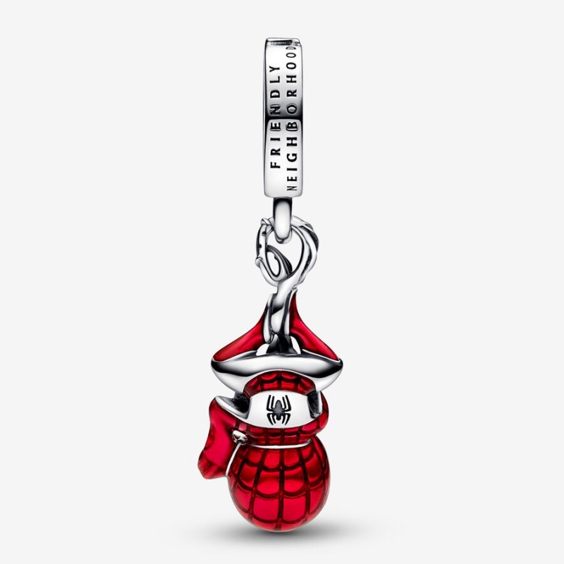 Sterling silver Pandora Marvel Hanging Spider-Man Dangle Charms | MTHWXY-518