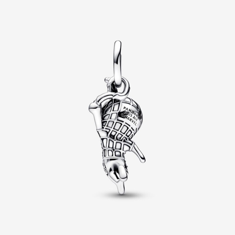 Sterling silver Pandora Marvel Spider-Man Pave Pendants | ULMCTO-573