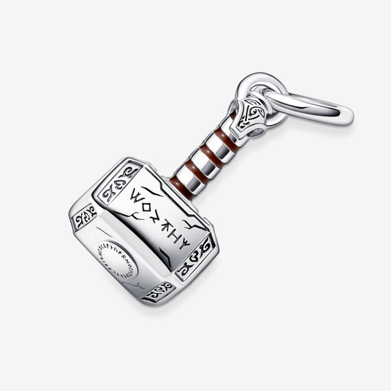 Sterling silver Pandora Marvel The Avengers Thor's Hammer Dangle Charms | LYQTHA-724