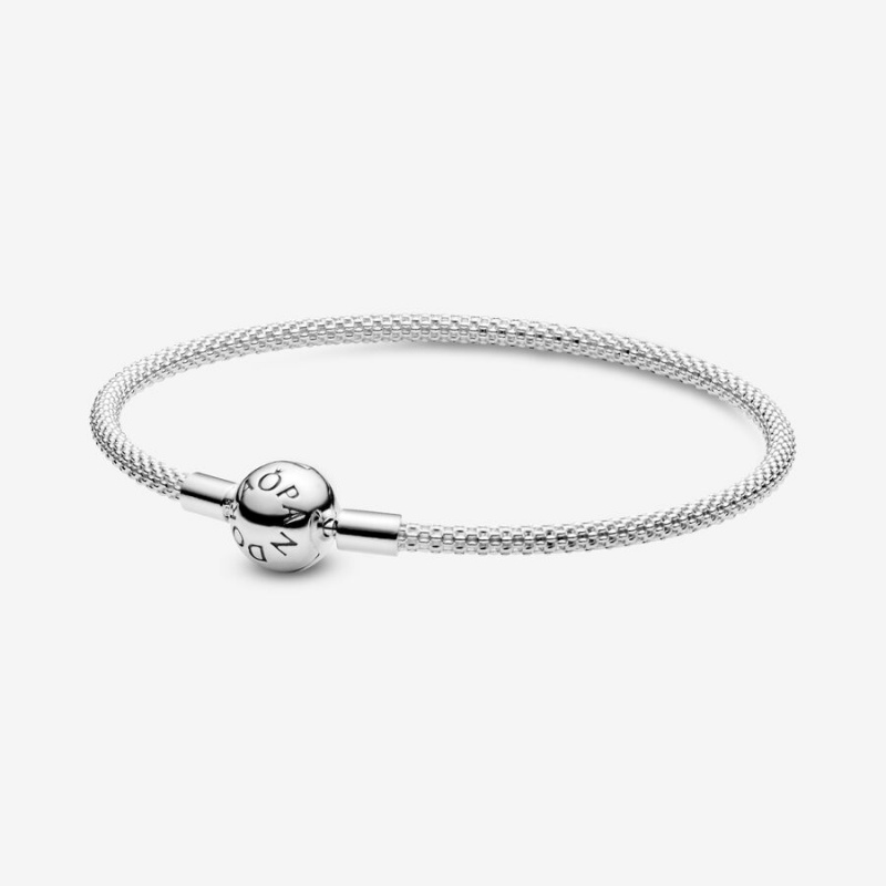 Sterling silver Pandora Mesh Charm Bracelets | IOAYPE-701