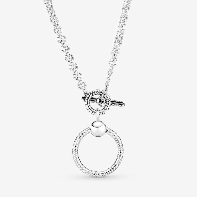 Sterling silver Pandora Moments O T-bar Charm Pendants | HAPSWJ-847