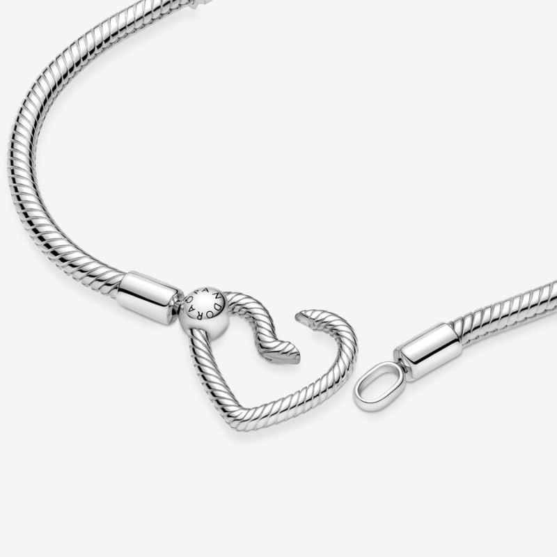 Sterling silver Pandora Moments Padlock & Gift Charm Bracelets | TFMUPC-172