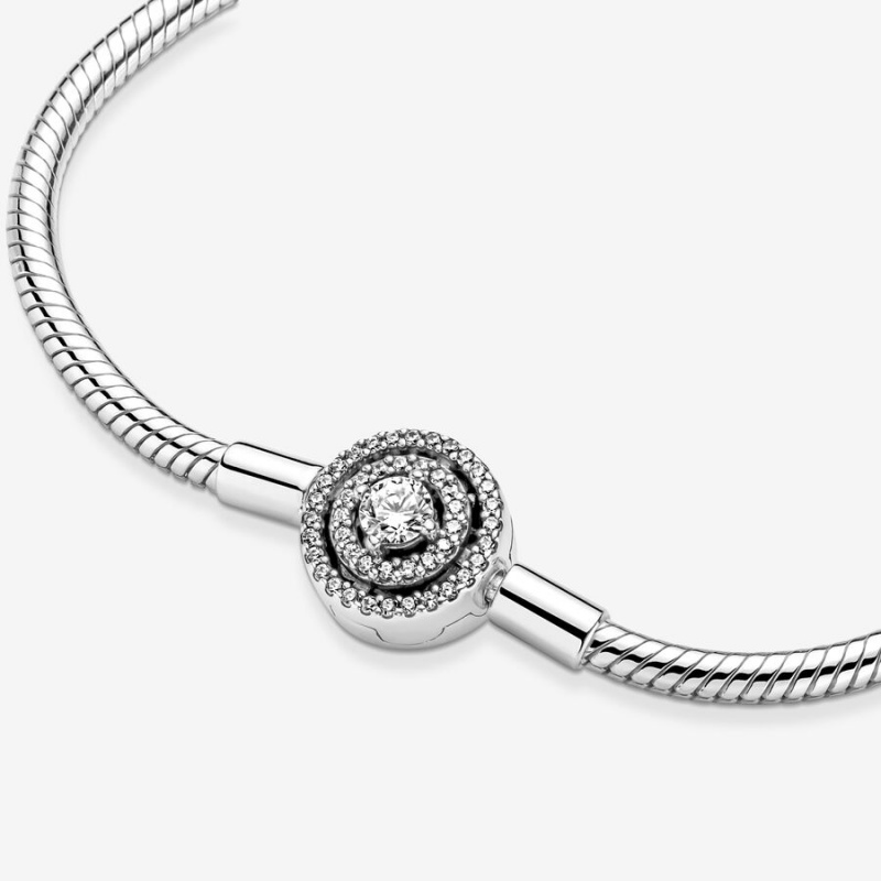 Sterling silver Pandora Moments Snake Charm Bracelets | HBOCYA-056