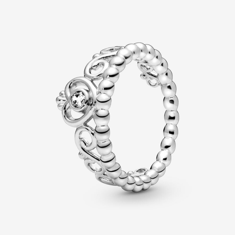 Sterling silver Pandora My Princess with Cubic Zirconia Heart & Promise Rings | GDKJVM-128