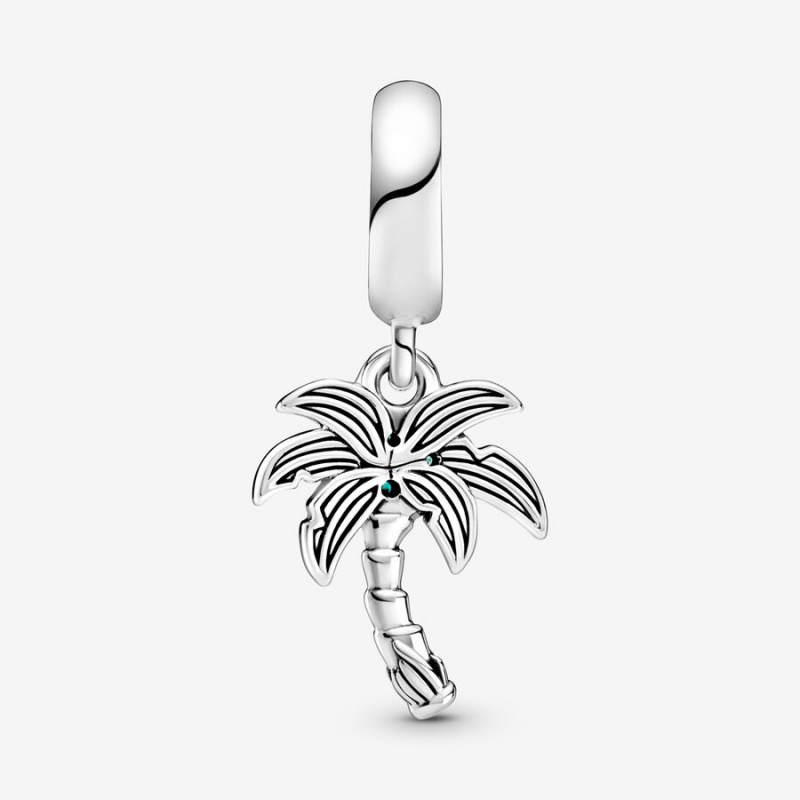 Sterling silver Pandora Palm Tree & Coconuts Dangle Charms | XLMQSO-031