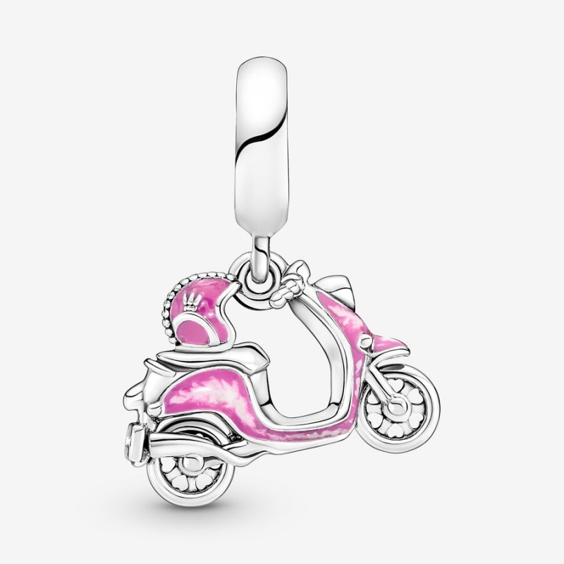 Sterling silver Pandora Pink Scooter Dangle Charms | YGPLAE-429