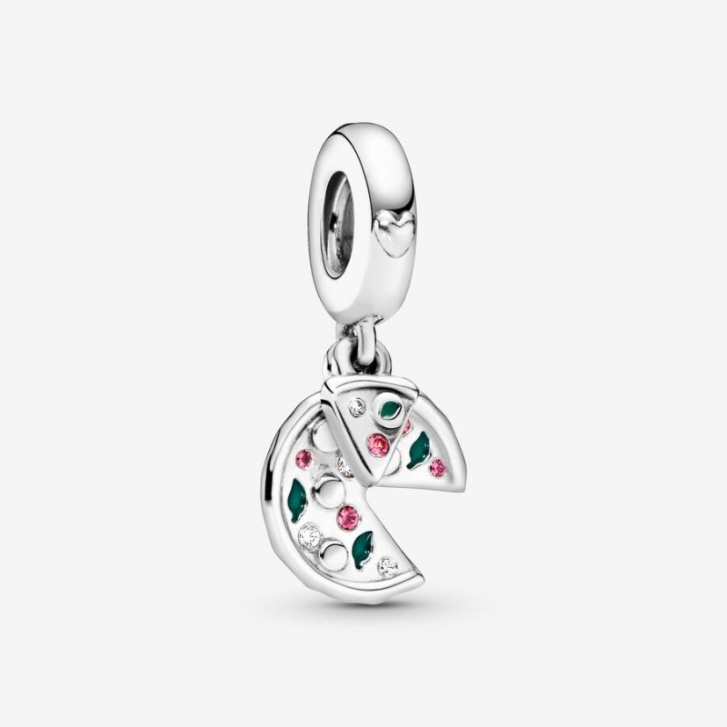 Sterling silver Pandora Pizza Love Dangle Charms | JKSIAN-386