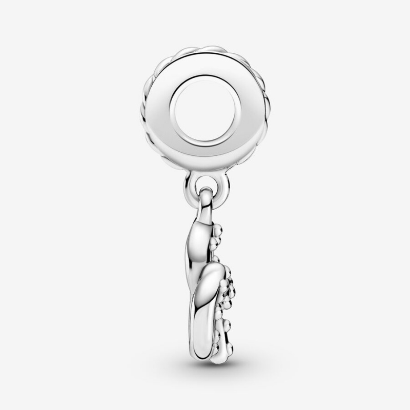 Sterling silver Pandora Pretzel Dangle Charms | FVXEQU-408