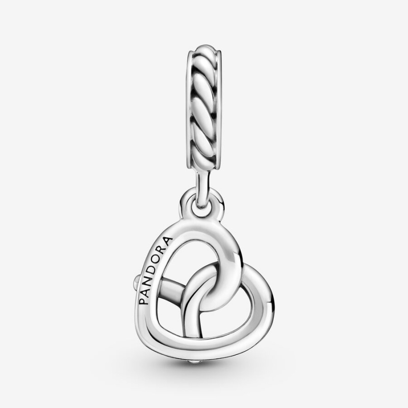 Sterling silver Pandora Pretzel Dangle Charms | FVXEQU-408