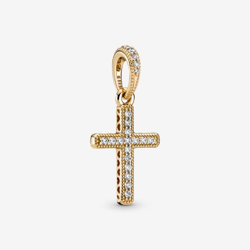 Sterling silver Pandora Sparkling Cross Pendants | VNHISC-976