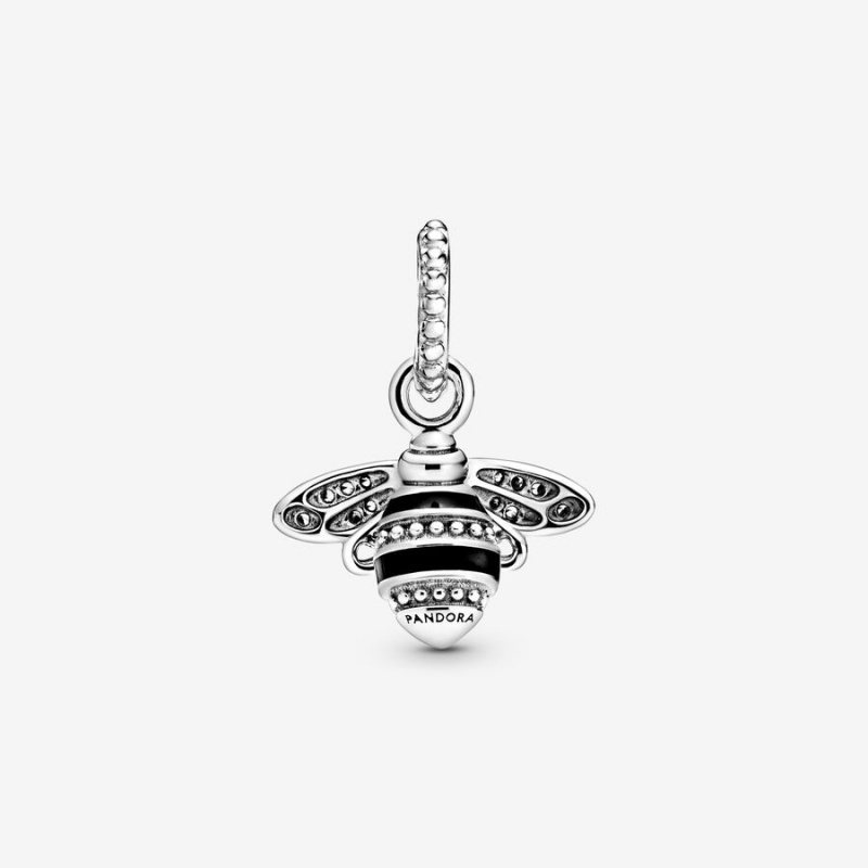 Sterling silver Pandora Sparkling Queen Bee Pendants | MIWJRA-895