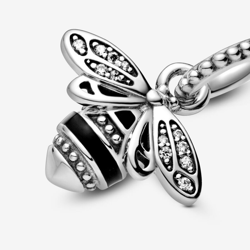 Sterling silver Pandora Sparkling Queen Bee Pendants | MIWJRA-895