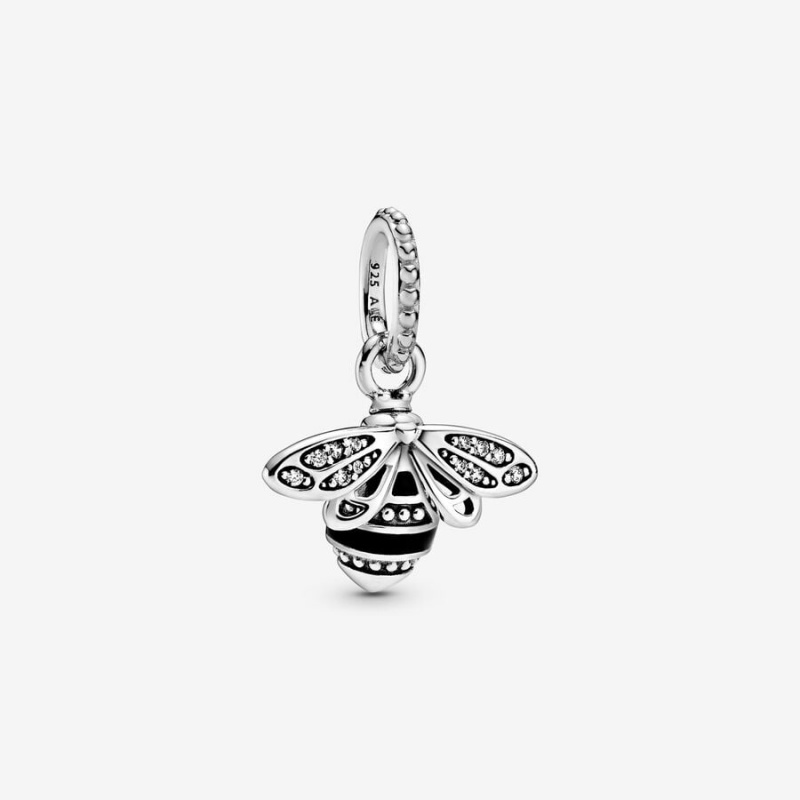 Sterling silver Pandora Sparkling Queen Bee Pendants | MIWJRA-895