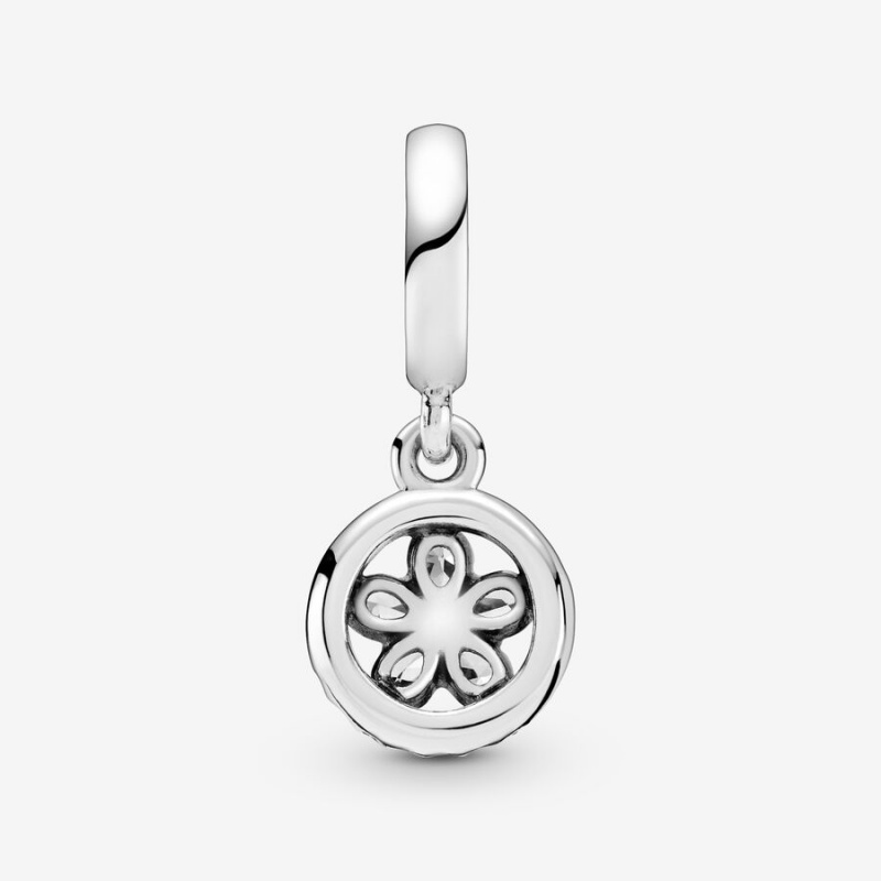 Sterling silver Pandora Sparkling Snowflake Circle Dangle Charms | RLBFJN-138