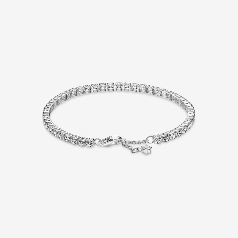 Sterling silver Pandora Sparkling Tennis Non-charm Bracelets | PLTUDM-413