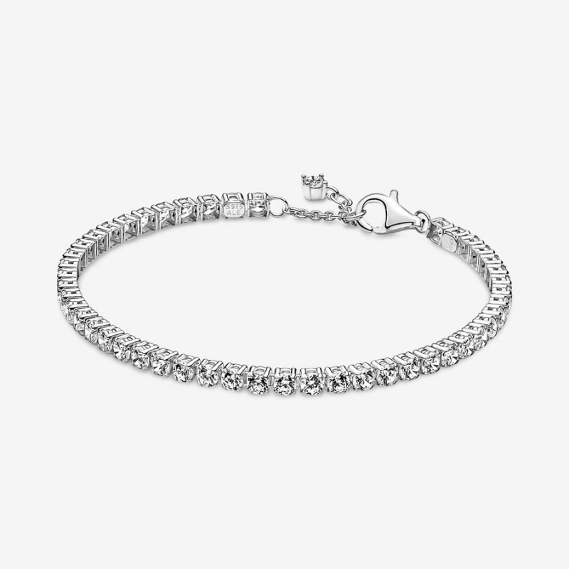 Sterling silver Pandora Sparkling Tennis Non-charm Bracelets | PLTUDM-413