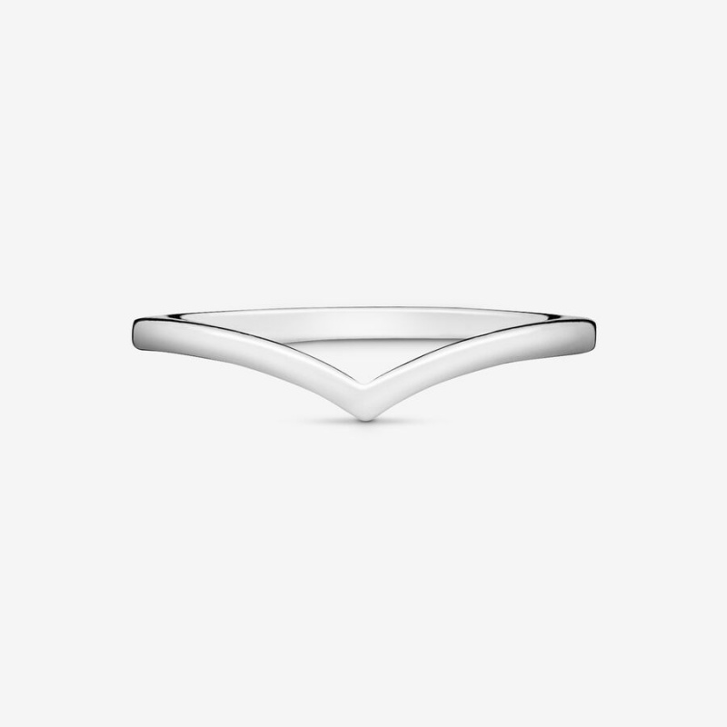 Sterling silver Pandora Sparkling Wishbone Stacking Ring Sets | XNCYLE-725