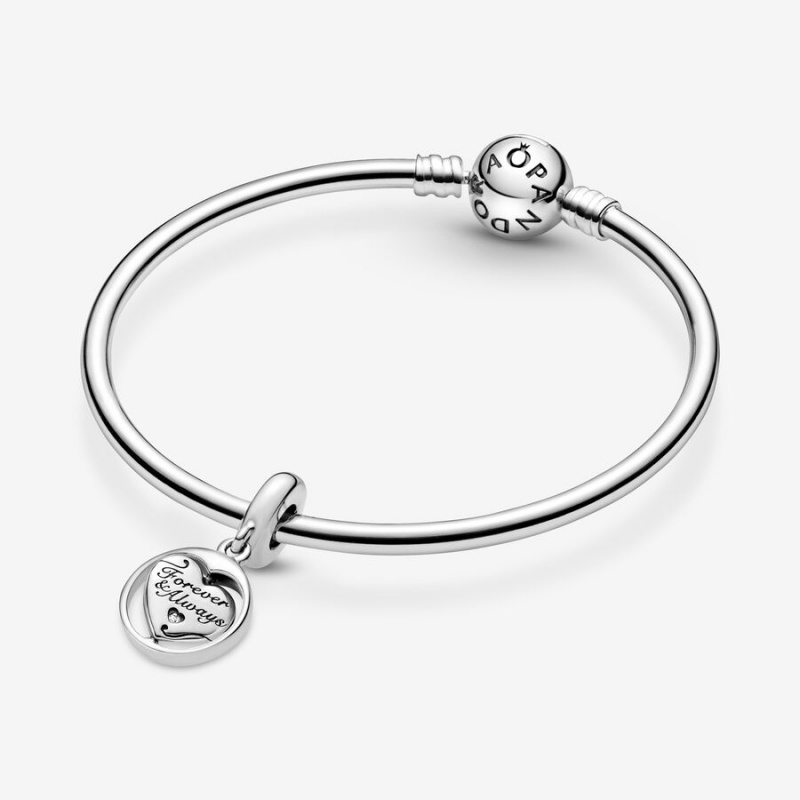 Sterling silver Pandora Spinning Forever & Always Soulmate Charms | DWGJPV-852