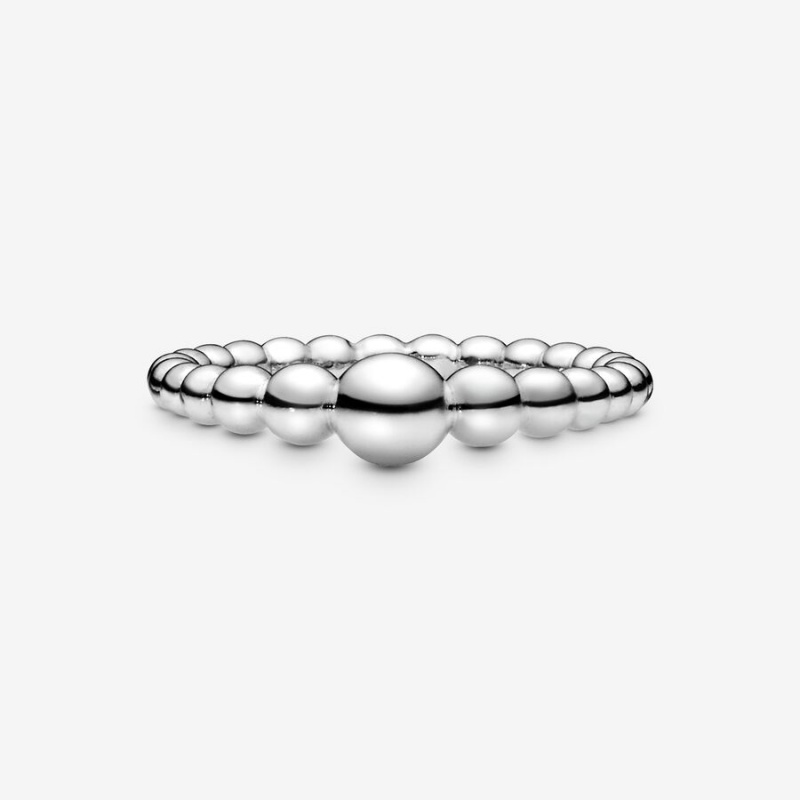 Sterling silver Pandora String of Beads Stackable Rings | JNVWIY-512