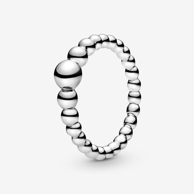 Sterling silver Pandora String of Beads Stackable Rings | JNVWIY-512