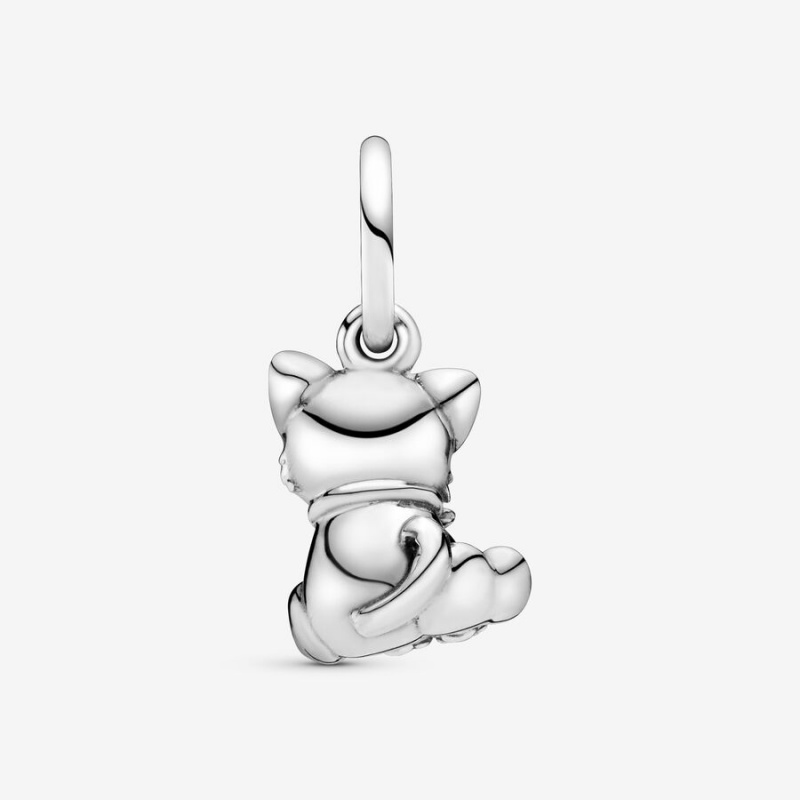 Sterling silver Pandora Sweet Cat Dangle Charms | PORHIY-078