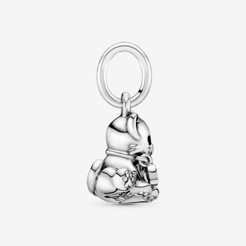 Sterling silver Pandora Sweet Cat Dangle Charms | PORHIY-078