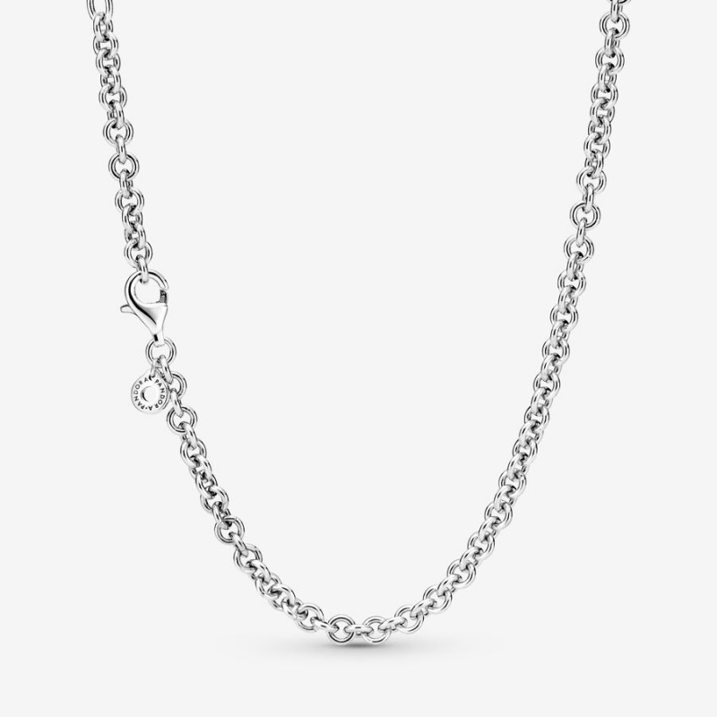 Sterling silver Pandora Thick Cable Chain Necklaces | QEUKFJ-462