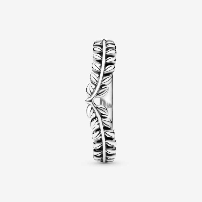 Sterling silver Pandora Wheat Grains Wishbone Stackable Rings | TMSFUW-370