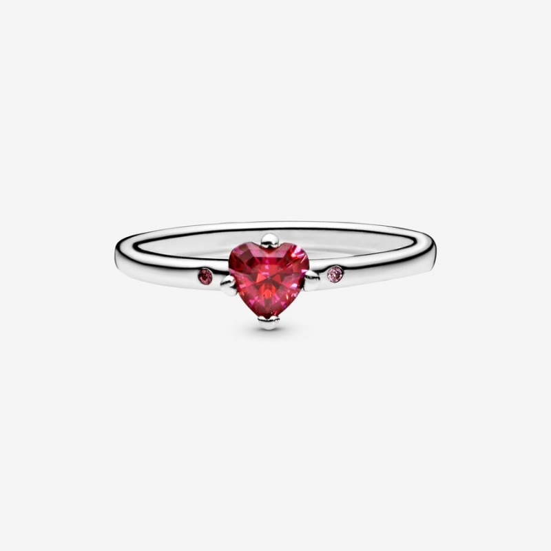 Sterling silver Pandora You & Me with Pink CZ Halo & Solitaire Rings | WQGYDE-238