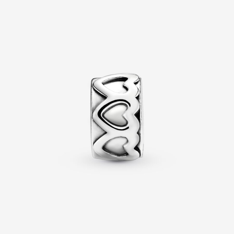 Sterling silver Pandora of Hearts Clip Clips | BLSNGX-458