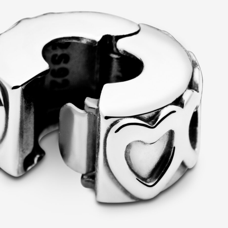 Sterling silver Pandora of Hearts Clip Clips | BLSNGX-458