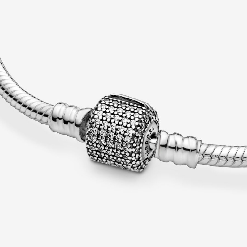 Sterling silver Pandora with Signature Clasp Charm Holders | LHJGXB-398