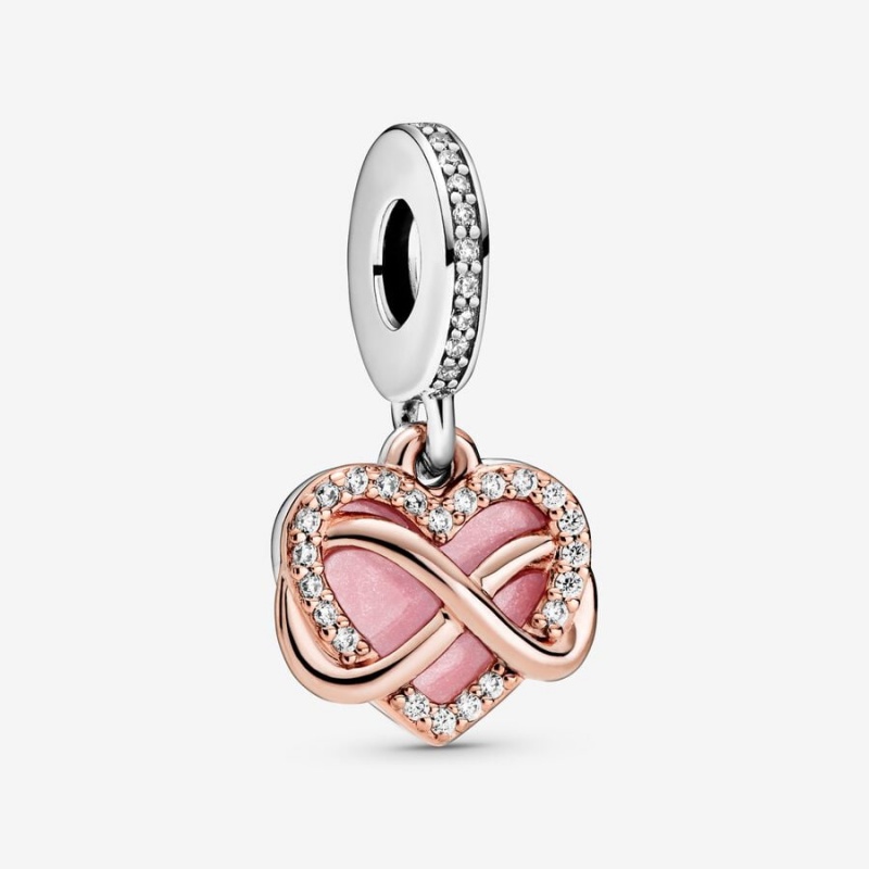 Two-tone Pandora Sparkling Infinity Dangle Charms | YFICAW-381