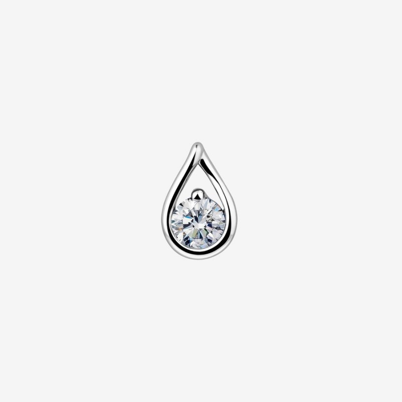 White gold Pandora Brilliance 0.50 ct tw Lab-Created Diamond Necklaces | JMKDIX-695