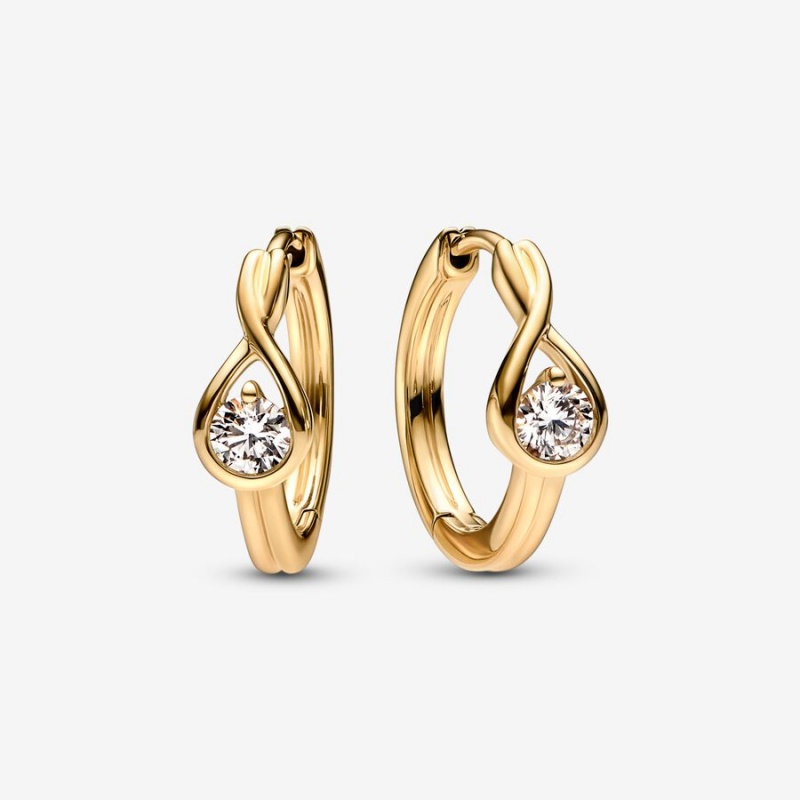 White gold Pandora Brilliance 0.50 ct tw Lab-Created Diamond Earrings | GVPIAX-019